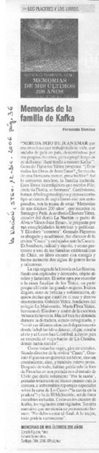 Memorias de la familia Kafka