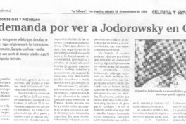 Alta demanda por ver a Jodorowsky en Chile