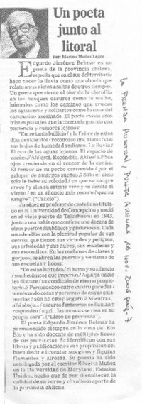 Un poeta junto al litoral