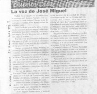 La voz de José Miguel