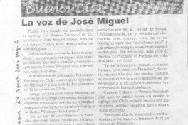 La voz de José Miguel