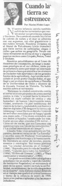 Cuando la tierra se estremece