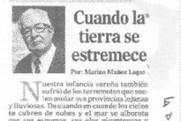 Cuando la tierra se estremece