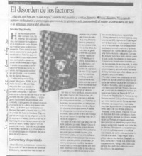 El desorden los factores