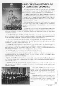 Libro "Reseña histórica de la Escuela de Grumetes"
