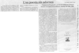 Una poesía sin adornos