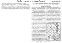 De la poesía a la enseñanza