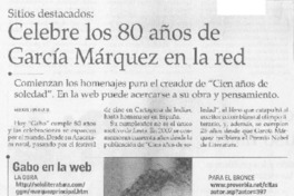 Celebre los 80 años de García Márquez en la red