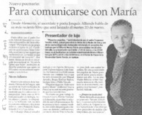Para comunicarse con María