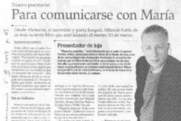 Para comunicarse con María