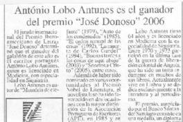 Antonio Lobo Antunes es el ganador del Premio "José Donoso" 2006