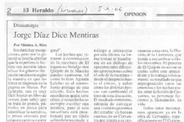 Jorge Díaz dice mentiras