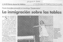 La inmigración sobre las tablas