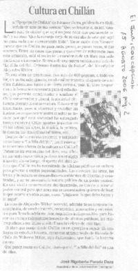 Cultura en Chillán