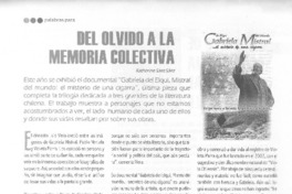 Del olvido a la memoria colectiva