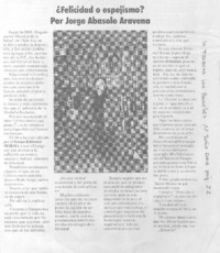 ¿Felicidad o espejismo?