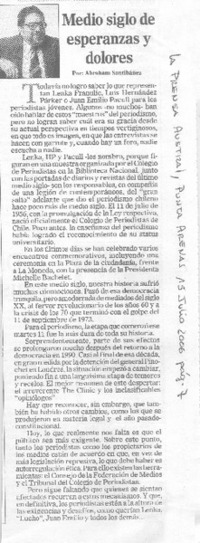 Medio siglo de esperanzas y dolores