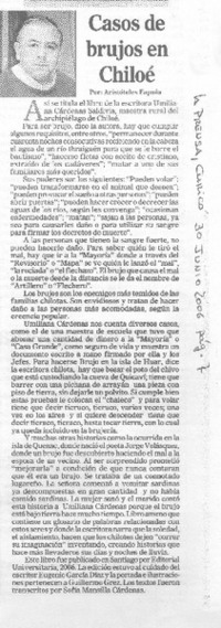 Casos de brujos en Chiloé