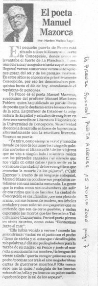 El poeta Manuel Mazorca