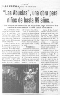 "Las Abuelas", una obra para niños de hasta 99 años--