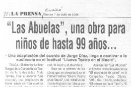 "Las Abuelas", una obra para niños de hasta 99 años--