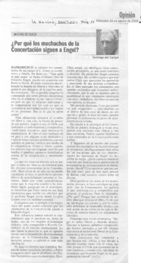 ¿Por qué los muchachos de la Concertación siguen a Engel?