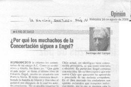 ¿Por qué los muchachos de la Concertación siguen a Engel?