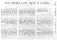 Don Aurelio tiene quien le escriba