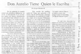 Don Aurelio tiene quien le escriba