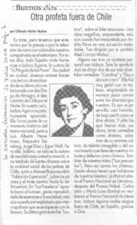 Otra profeta fuera de Chile