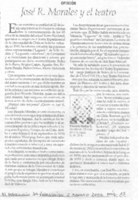 José R. Morales y el teatro
