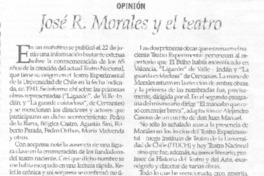 José R. Morales y el teatro