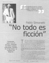 Pablo Simonetti "No todo es ficción" (entrevista)
