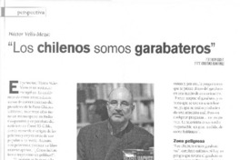 Héctor Velis-Meza: "Los chilenos somos garabateros"