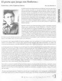 El poeta que juega con fósforos (entrevista)