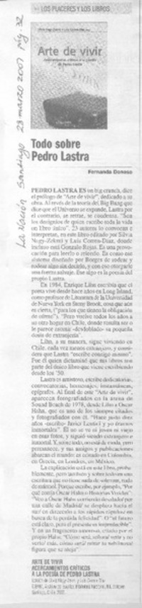 Todo sobre Pedro Lastra