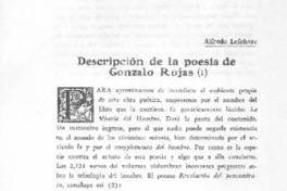 Descripción de la poesía de Gonzalo Rojas