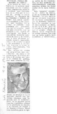 Novedad: Pablo de Rokha en disco