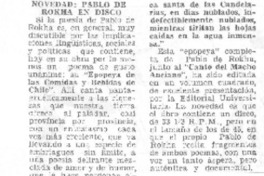 Novedad: Pablo de Rokha en disco