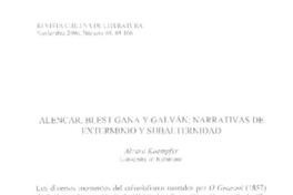 Alencar, Blest Gana y Galván: narrativas de exterminio y subalternidad
