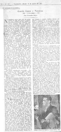 García Lorca y nosotros