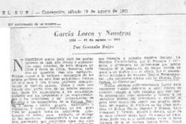 García Lorca y nosotros