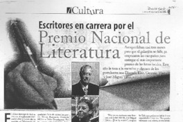 Escritores en carrera por el Premio Nacional de Literatura