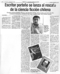 Escritor porteño se lanza al rescate de la ciencia ficción chilena