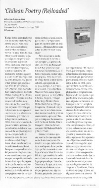 Chilean poetry (Re)loaded