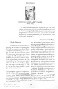 Mario Góngora, Educador (1915-1985)