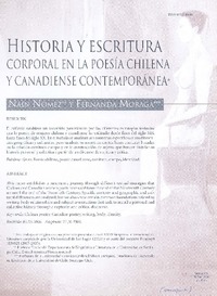 Historia y escritura corporal en la poesía chilena y canadiense contemporánea