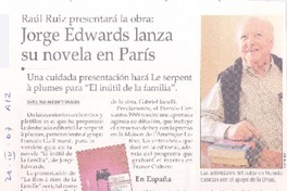 Jorge dwards lanza su novela en París