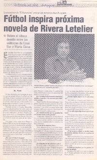 Fútbol inspira próxima novelaivera Letelier (entrevista)