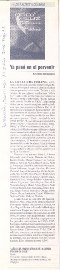 Ya pasó el porvenir